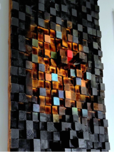 3D Pixelated Wall Panel